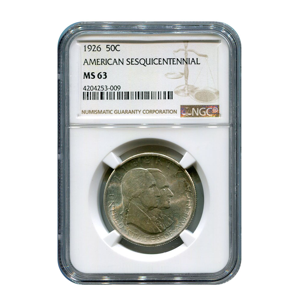US Commemorative Sesquicentennial Half Dollar 1926 MS63 NGC (2)